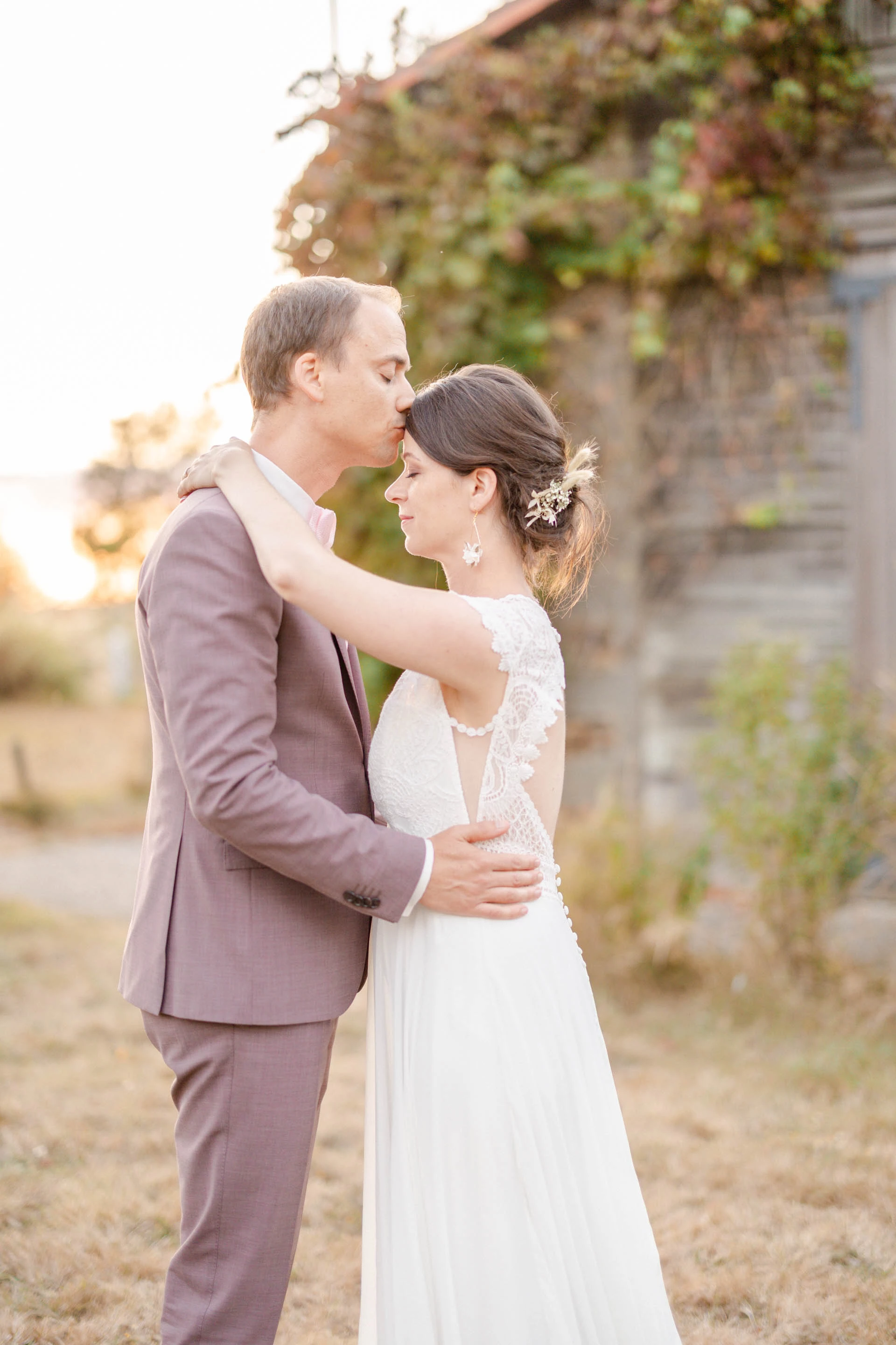 robe événement gris beige marron